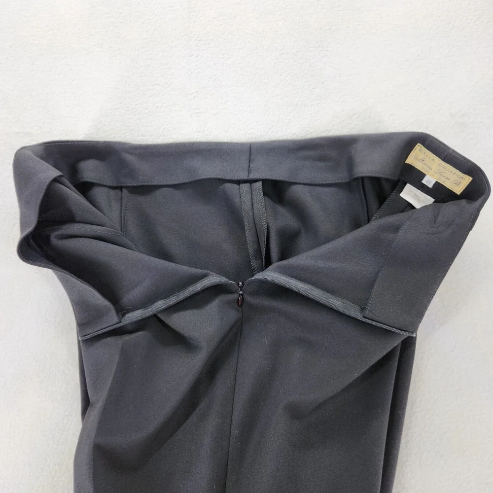 Maria Luisa Biella Collezioni Women Luxury Pants 46 Wool Black Italy US 10 - Picture 8 of 12
